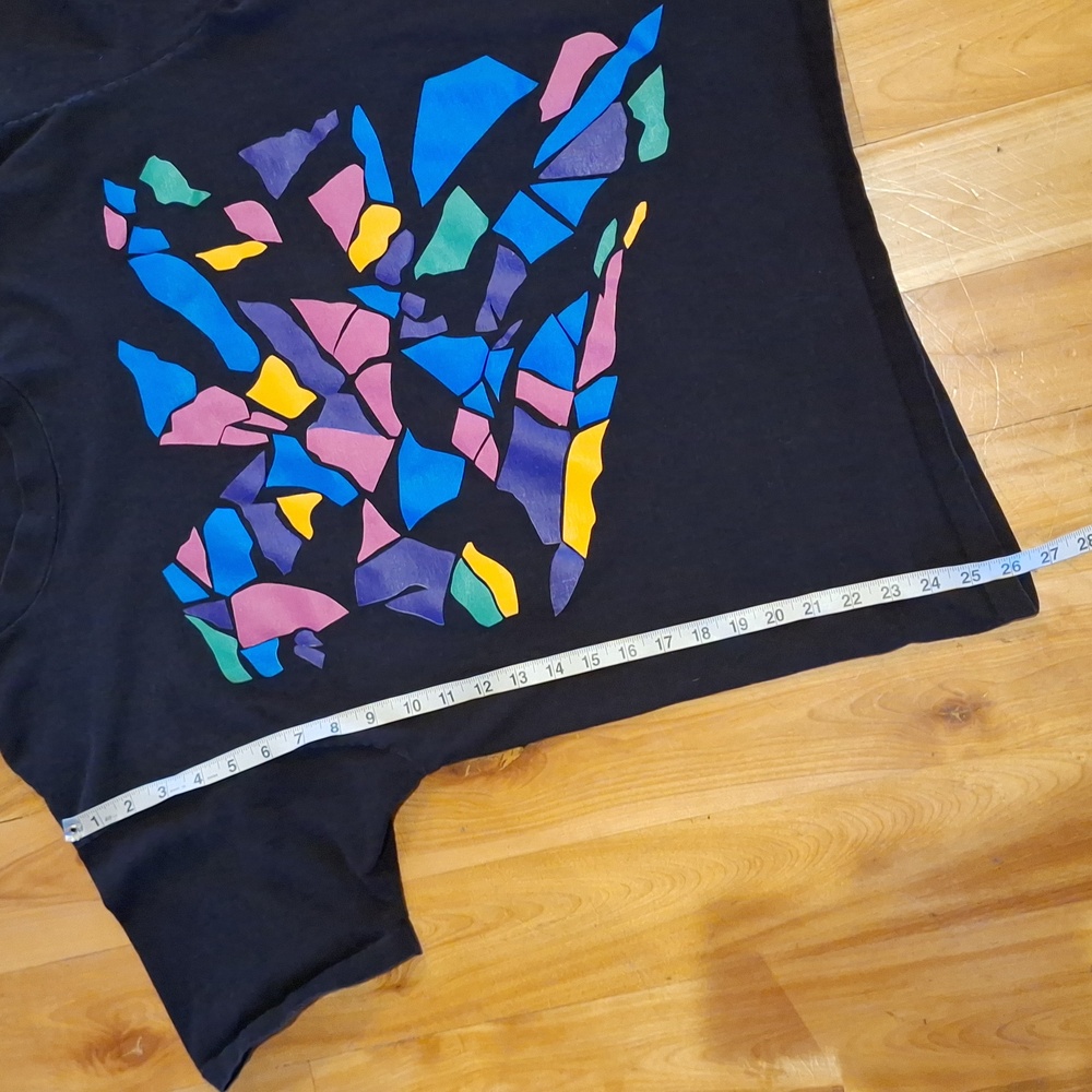 Vintage 90s Anvil XL single stitch multicolor shapes tshirt - Picture 8 of 9